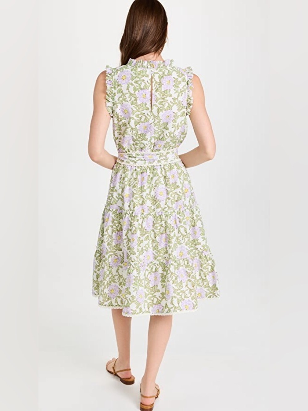 Roller Rabbit Daphne Naoki Pastel Floral Cotton Blend Dress Size M - Picture 3 of 3